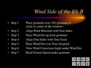 Wind Side of the E6-B