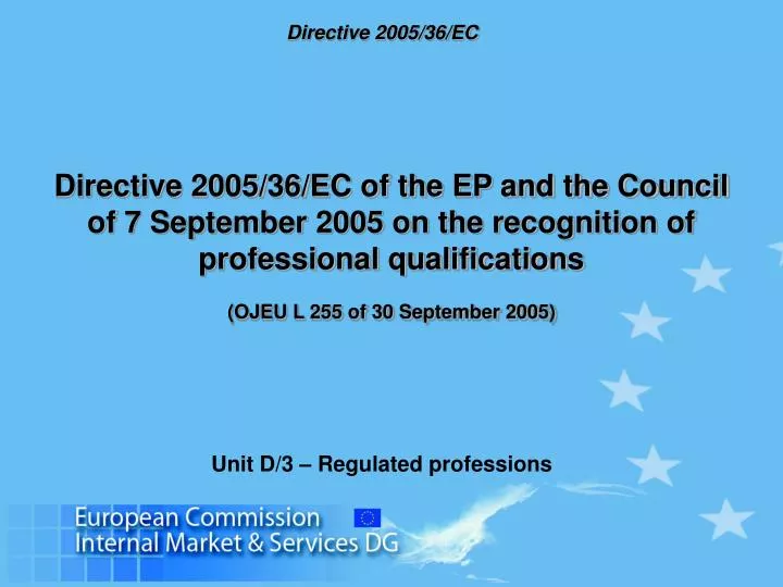 unit d 3 regulated professions