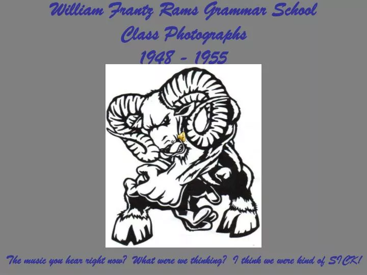william frantz rams grammar school class photographs 1948 1955