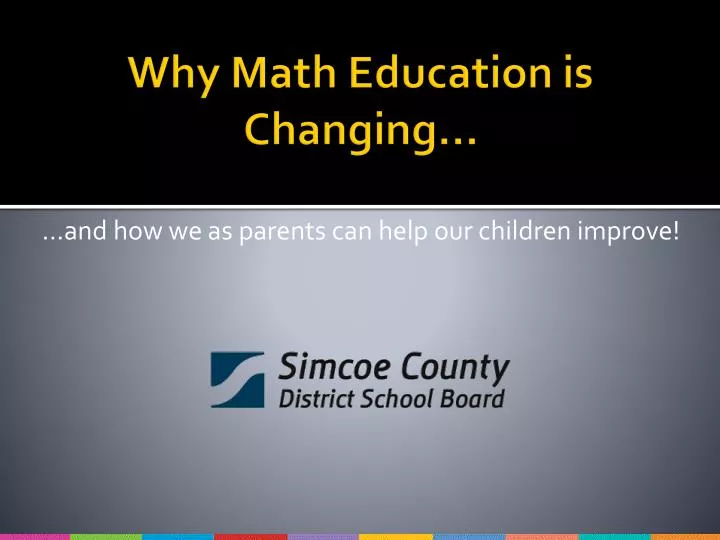 why math education is changing