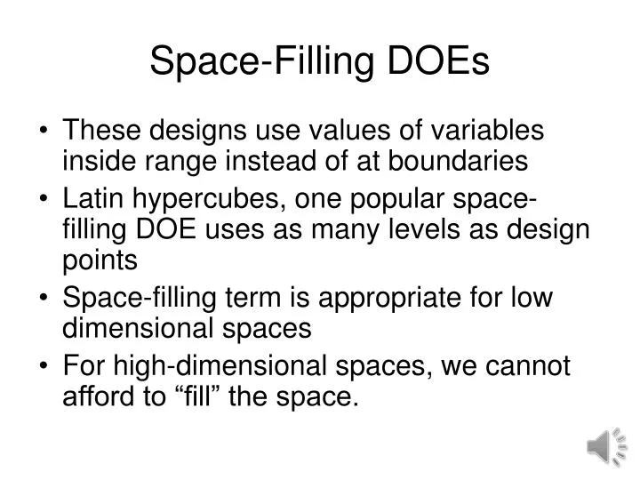 space filling does