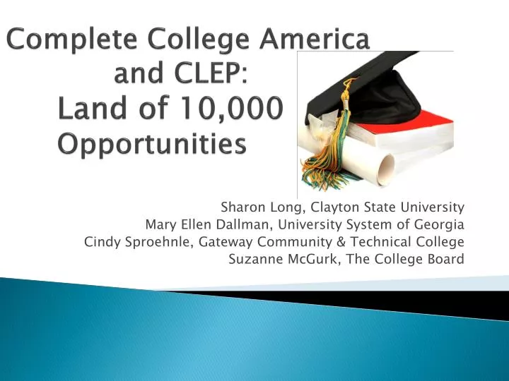 complete college america and clep land of 10 000 opportunities
