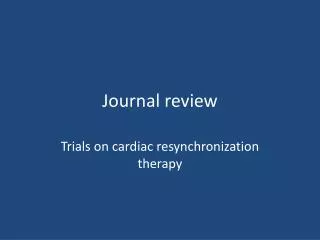 Journal review