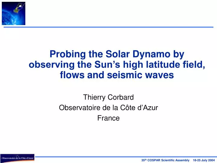 probing the solar dynamo by observing the sun s high latitude field flows and seismic waves