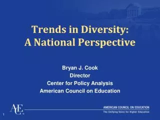 Trends in Diversity: A National Perspective