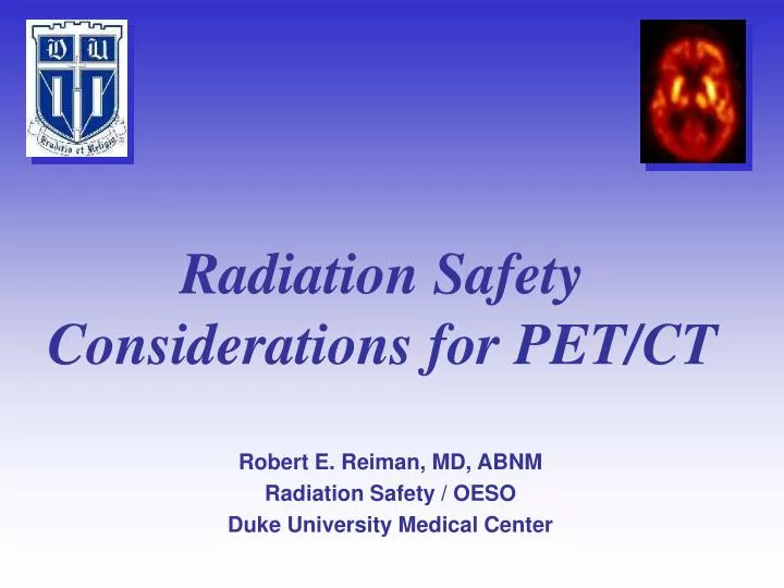 radiation safety considerations for pet ct