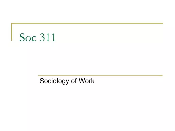 soc 311