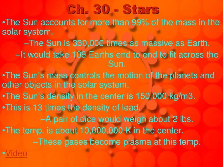 ch 30 stars