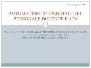 automatismi stipendiali del personale docente e ata