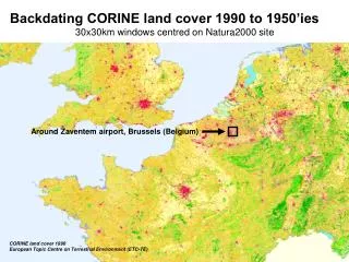 CORINE land cover 1990 European Topic Centre on Terrestrial Environment (ETC-TE)