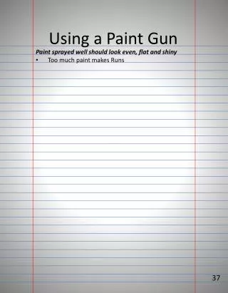 Using a Paint Gun