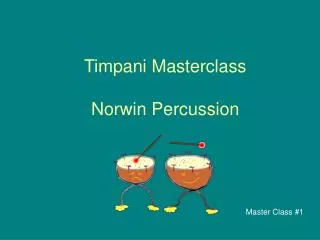 Timpani Masterclass Norwin Percussion