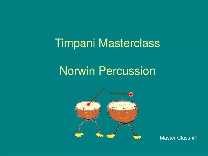 timpani masterclass norwin percussion