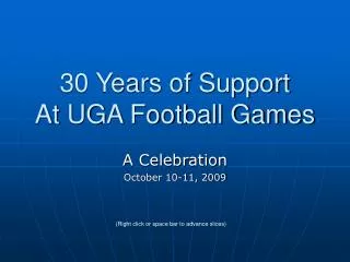 30 Years of Support At UGA Football Games