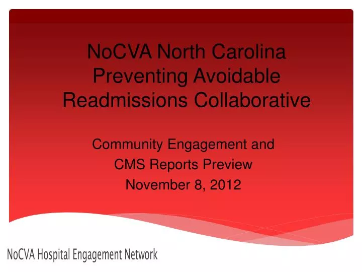 nocva north carolina preventing avoidable readmissions collaborative