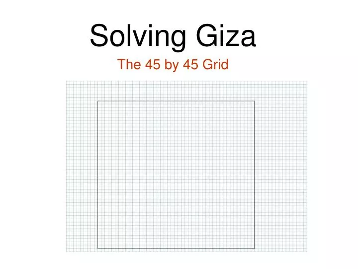 solving giza