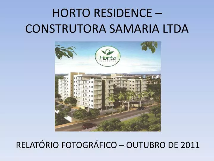 horto residence construtora samaria ltda