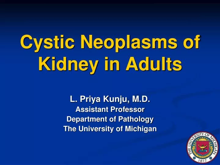 cystic neoplasms of kidney in adults