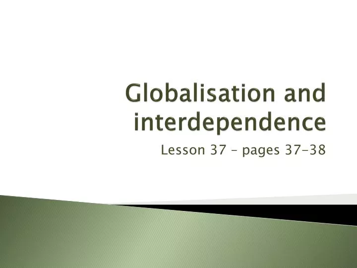 globalisation and interdependence