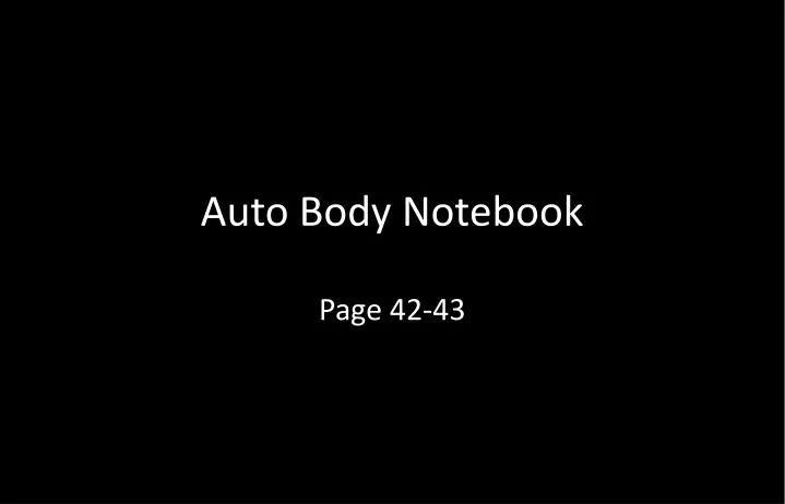 auto body notebook