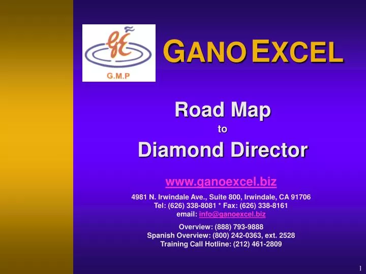road map to diamond director