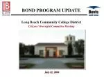BOND PROGRAM UPDATE - slide 1