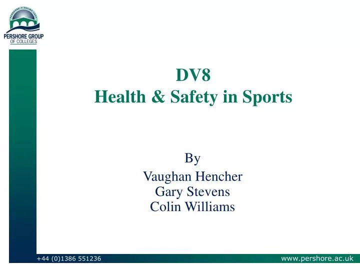 dv8 health safety in sports