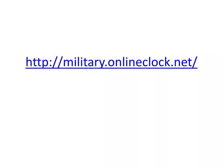 http military onlineclock net