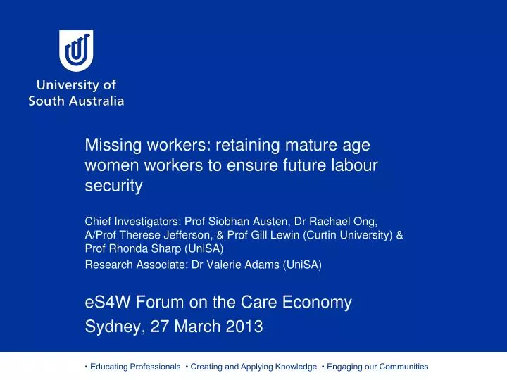 missing workers retaining mature age women workers to ensure future labour security