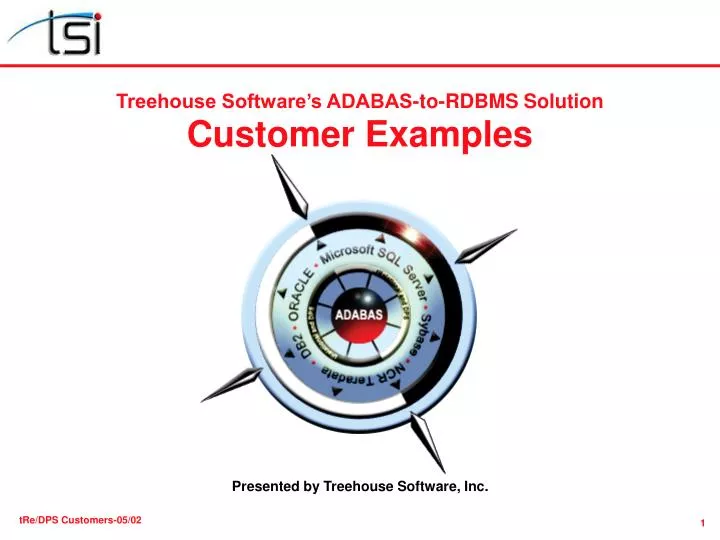 treehouse software s adabas to rdbms solution customer examples presented by treehouse software inc