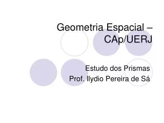 geometria espacial cap uerj