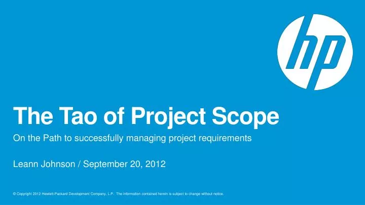 the tao of project scope