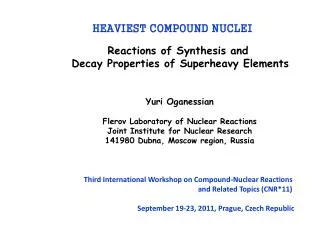 Reactions of Synthesis and Decay Properties of Superheavy Elements