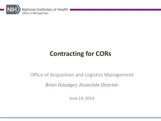 Contracting for CORs