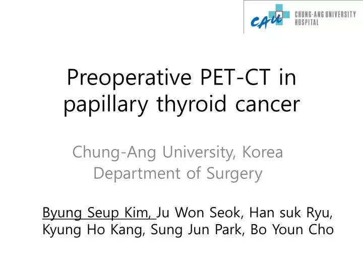 preoperative pet ct in papillary thyroid cancer