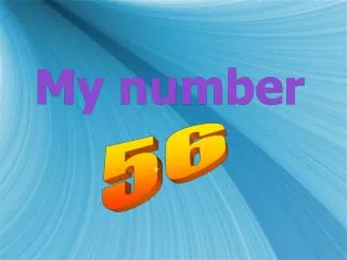 My number