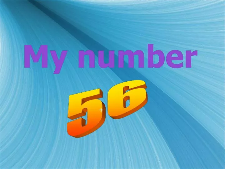 my number