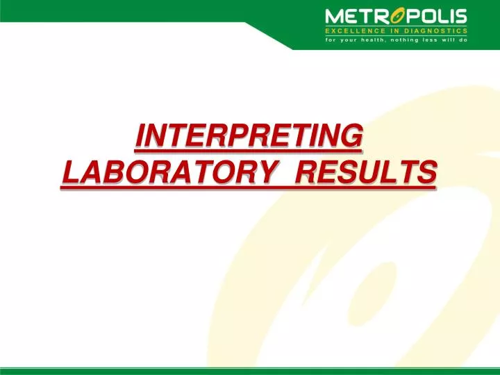 interpreting laboratory results