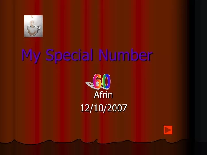 my special number