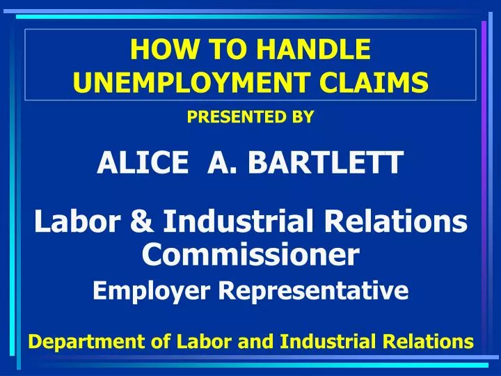 how to handle unemployment claims
