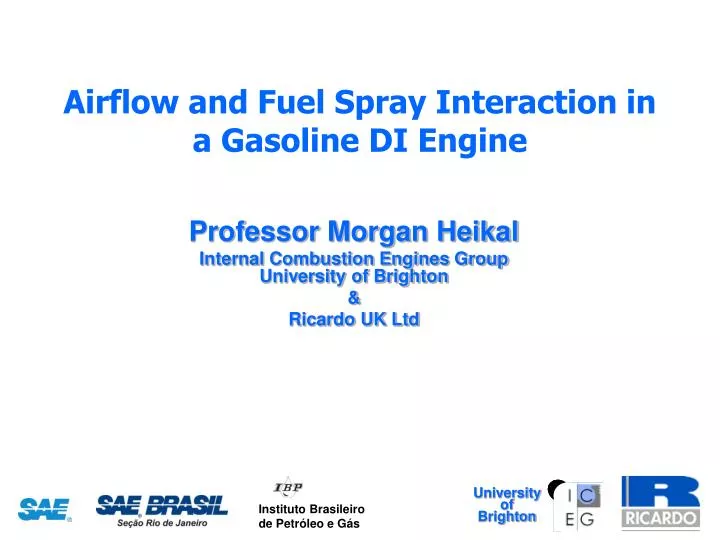 airflow and fuel spray interaction in a gasoline di engine