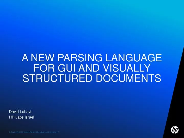 a new parsing language for gui and visually structured documents