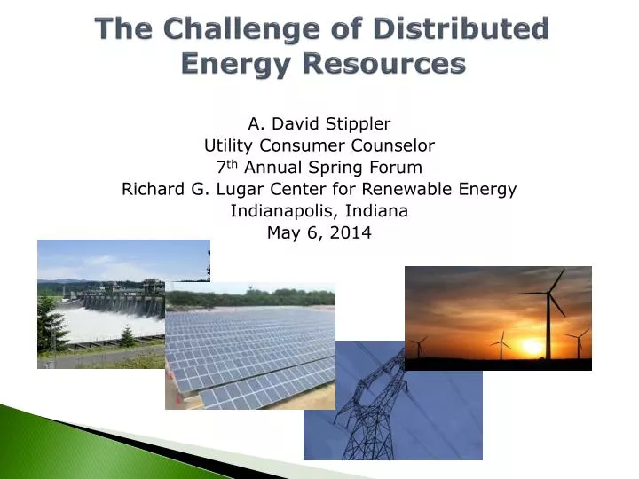 the challenge of distributed energy resources