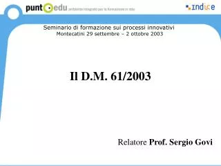 il d m 61 2003