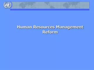 Human Resources Management Reform