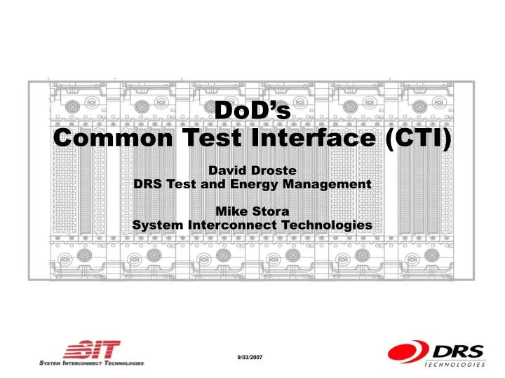 dod s common test interface cti