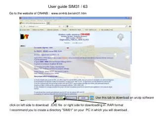 User guide SIM31 / 63