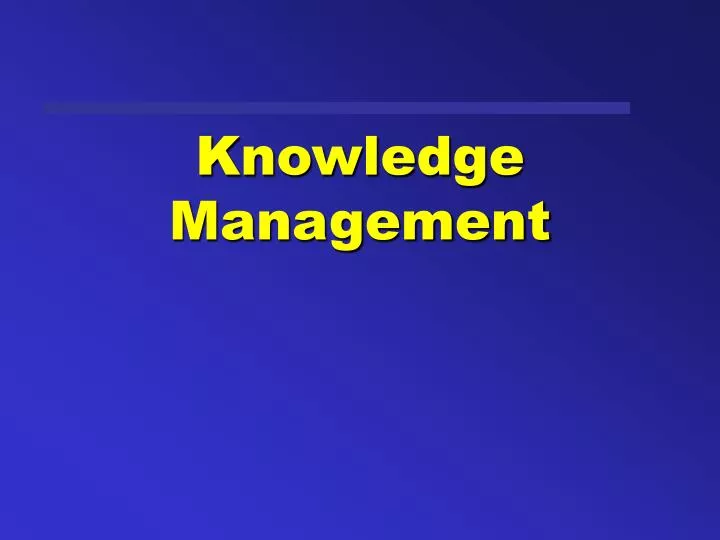 knowledge management process ppt