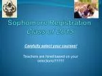 Sophomore Registration Class of 2015 - slide 1