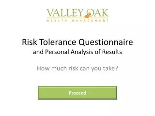 Risk Tolerance Questionnaire and Personal Analysis of Results